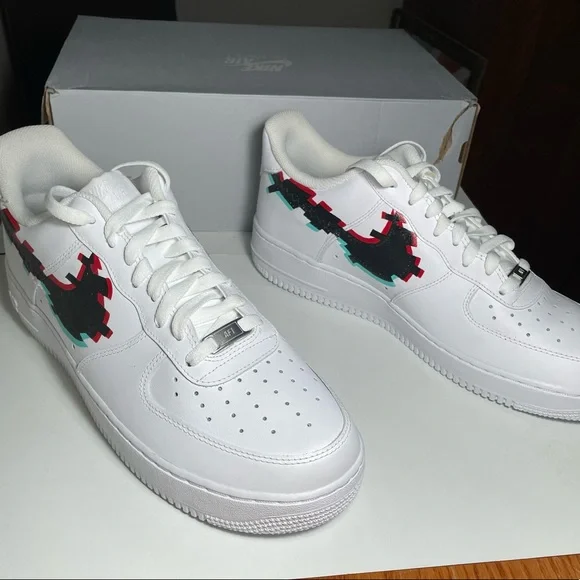 Nike Glitch Custom Air Force Sneakers by FootzCustoms